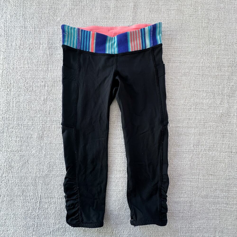 Ivivva Cropped Black Athletic Leggings GUC 7